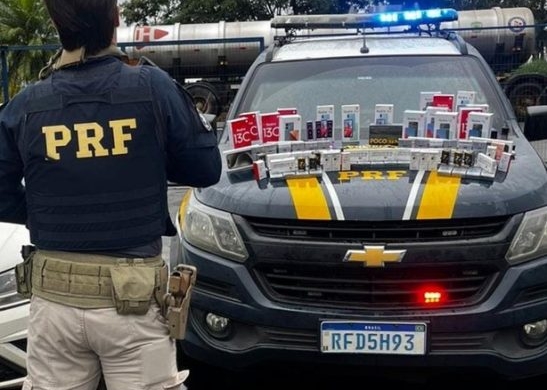 Polícia Rodoviária Federal de Patos de Minas apreende produtos contrabandeados do Paraguai e prende três homens 