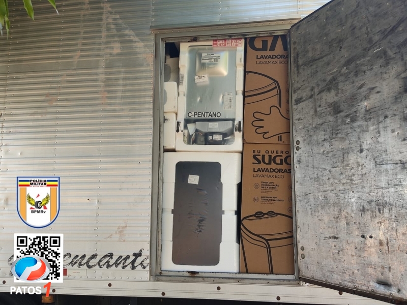 clique para ampliar Polícia Militar recupera mais um caminhão com carga de eletrodomésticos furtada em Lagoa da Prata