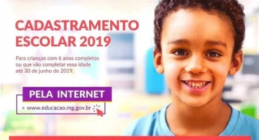 Cadastramento Escolar 2019 para a rede pública começa na próxima segunda-feira Cadastramento Escolar 2019 para a rede pública começa na próxima segunda-feira