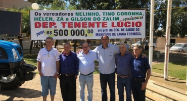 Deputado Federal Tenente Lúcio visita Lagoa Formosa, entrega máquina agrícola e 500 mil reais Deputado Federal Tenente Lúcio visita Lagoa Formosa, entrega máquina agrícola e 500 mil reais