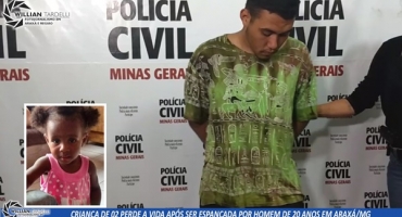 Criança de 02 anos morre após ser espancada por namorado da tia em Araxá