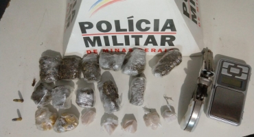 Casal é detido em Patos de Minas com balança de precisão, arma e drogas