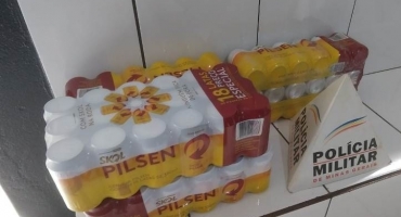 Câmeras do “Olho vivo” flagram e PM prende dupla suspeita de furtar cerveja