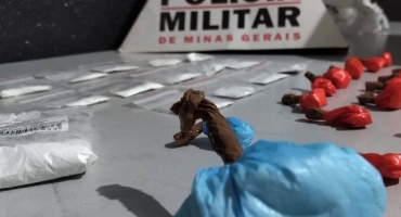 Equipe GEPMOR apreende droga em Patos de Minas e conduz adolescente de 16 anos para Delegacia