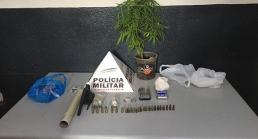 Rapaz é preso com drogas e arma de fogo no Bairro Jardim Esperança em Patos de Minas