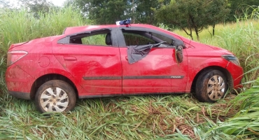 Motorista perde controle e capota veículo na BR-354 no município de Carmo do Paranaíba