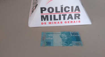 Estelionatário passa cédula de 100 reais falsificada para comerciante em Carmo do Paranaíba