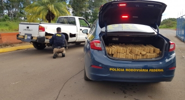 Polícia Rodoviária Federal apreende 200 quilos de maconha em veículo conduzido por homem de 69 anos