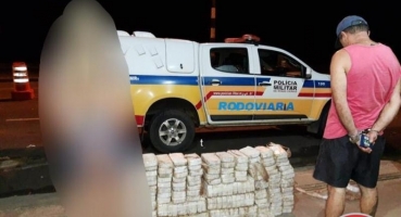 Pai e filha moradores de Patos de Minas são presos em Uberaba transportando 164 quilos de crack