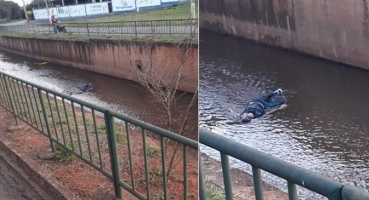 Embriagado homem é resgatado dentro do leito do Córrego do Monjolo