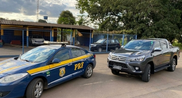 PRF  de Patos de Minas recupera  HILUX tomada de assalto no Rio Grande do Norte