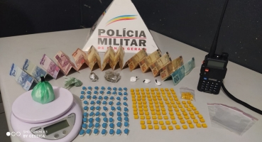 Polícia Militar de Patos de Minas prende casal e localiza drogas e dinheiro
