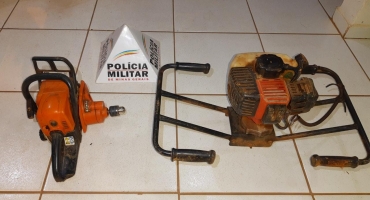 Polícia Militar de Lagoa Formosa recupera materiais furtados e encaminha suspeito para a delegacia 