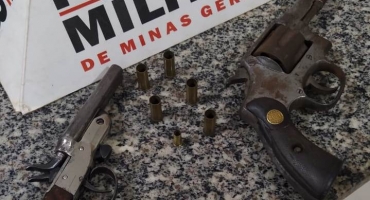 PM de Lagoa Formosa apreende duas armas de fogo após ameaças entre funcionários de fazenda 