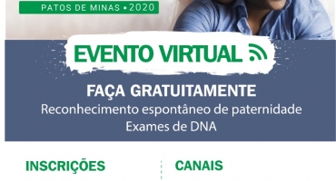 Patos de Minas: Defensoria Pública mineira abre inscrições para o “Mutirão Direito a Ter Pai 2020” Patos de Minas: Defensoria Pública mineira abre inscrições para o “Mutirão Direito a Ter Pai 2020”