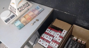 Polícia Militar aprende drogas e cigarros contrabandeados em lanchonete na cidade de Patos de Minas Polícia Militar aprende drogas e cigarros contrabandeados em lanchonete na cidade de Patos de Minas