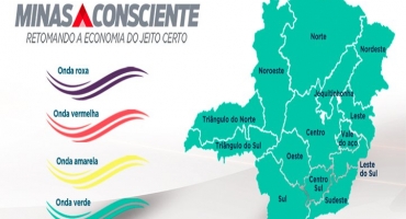 Todas as regiões do Estado de Minas Gerais estão na onda verde do programa Minas Consciente Todas as regiões do Estado de Minas Gerais estão na onda verde do programa Minas Consciente