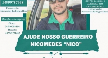 Homem de Lagoa Formosa internado em Patos de Minas recuperando de complicações pós COVID-19 pede ajuda para custear tratamento