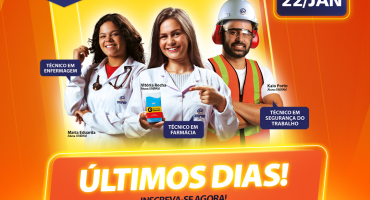 Últimos dias para se inscrever na prova de seleção de bolsas dos “Cursos Técnicos”