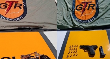 Armas são aprendidas durante fiscalizações em rodovias no município de Patos de Minas Armas são aprendidas durante fiscalizações em rodovias no município de Patos de Minas