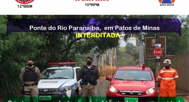 Patos de Minas: Ponte do Arco é interditada pela segunda vez neste ano Patos de Minas: Ponte do Arco é interditada pela segunda vez neste ano