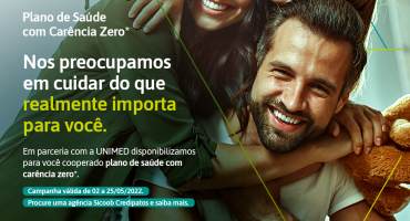 Informe Publicitário: Sicoob Credipatos oferece Plano de Saúde Unimed com *carência zero Informe Publicitário: Sicoob Credipatos oferece Plano de Saúde Unimed com *carência zero