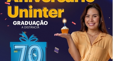 Aniversário Uninter Patos de Minas: Cursos superiores com bolsas até 70% de desconto Aniversário Uninter Patos de Minas: Cursos superiores com bolsas até 70% de desconto