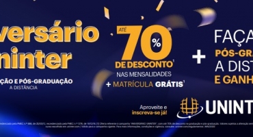 Últimos dias de inscrição para o vestibular de Aniversário Uninter Patos de Minas Últimos dias de inscrição para o vestibular de Aniversário Uninter Patos de Minas