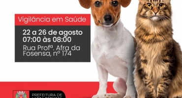 Termina nesta sexta (26) a repescagem para vacinação antirrábica em Lagoa Formosa Termina nesta sexta (26) a repescagem para vacinação antirrábica em Lagoa Formosa