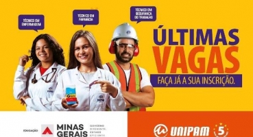 Última oportunidade para iniciar um curso técnico, este ano, no Colégio Universitário UNIPAM Última oportunidade para iniciar um curso técnico, este ano, no Colégio Universitário UNIPAM