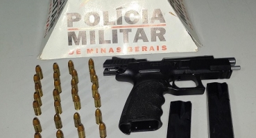 Polícia Militar apreende pistola carregada com motorista inabilitado na cidade de Patos de Minas Polícia Militar apreende pistola carregada com motorista inabilitado na cidade de Patos de Minas