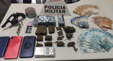 São Gotardo – Dois jovens são presos por tráfico de drogas e posse ilegal de arma de fogo São Gotardo – Dois jovens são presos por tráfico de drogas e posse ilegal de arma de fogo