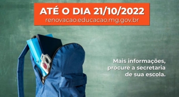 Começa renovação de matrícula da rede pública estadual de ensino para 2023 Começa renovação de matrícula da rede pública estadual de ensino para 2023
