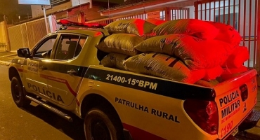 Polícia Militar de Carmo do Paranaíba recupera sacas de café furtadas e prende suspeito Polícia Militar de Carmo do Paranaíba recupera sacas de café furtadas e prende suspeito