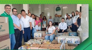 Solidariedade: O Sicoob Credipatos junto com a RedeCoop arrecadou mais de três toneladas de alimentos para famílias desabrigadas pelas enchentes