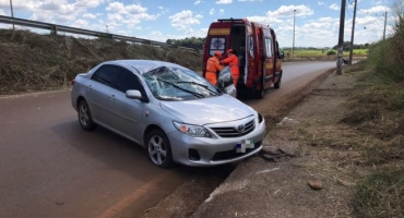 Motorista fica ferido após capotar veículo na BR-365 em Patos de Minas Motorista fica ferido após capotar veículo na BR-365 em Patos de Minas