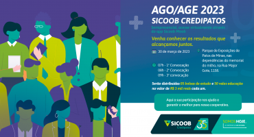 Sicoob Credipatos convida seus cooperados para Assembleia Geral Extraordinária e Ordinária de 2023