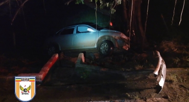 Motorista embriagado fica ferido após colidir carro contra cerca e árvore na rodovia AMG-1425 em Patos de Minas Motorista embriagado fica ferido após colidir carro contra cerca e árvore na rodovia AMG-1425 em Patos de Minas