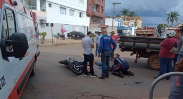 Motociclista fica ferido em mais um acidente no cruzamento da ruas Dona Luíza e Maranhão Motociclista fica ferido em mais um acidente no cruzamento da ruas Dona Luíza e Maranhão
