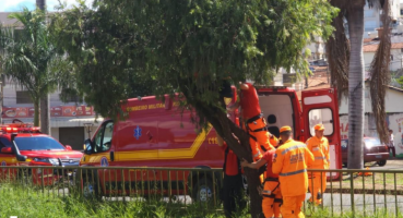 Mulher sobe em árvore às margens do Córrego do Monjolo em Patos de Minas e ameaça pular Mulher sobe em árvore às margens do Córrego do Monjolo em Patos de Minas e ameaça pular