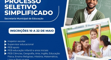 Prefeitura fará processo seletivo para contratação na área da educação Prefeitura fará processo seletivo para contratação na área da educação