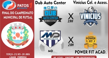 ASSISTA AO VIVO- Patos 1 e Patos Ao Vivo transmitem as finais do 2º Campeonato Municipal de Futsal Masculino de Lagoa Formosa ASSISTA AO VIVO- Patos 1 e Patos Ao Vivo transmitem as finais do 2º Campeonato Municipal de Futsal Masculino de Lagoa Formosa