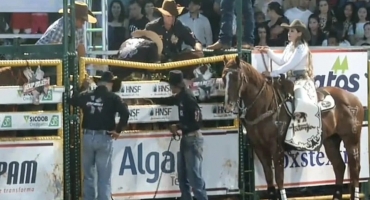 Rodeio em touros e cavalos  marca a última noite da Fenamilho 2023