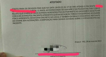 Arapuá – Criança de 11 anos é agredida por adulto; Conselho Tutelar e Polícia Militar são acionados Arapuá – Criança de 11 anos é agredida por adulto; Conselho Tutelar e Polícia Militar são acionados