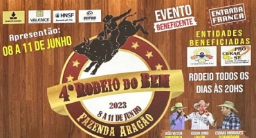 4º Rodeio do Bem acontece de 8 a 11 de junho na Fazenda Aragão 