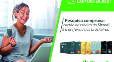 Cartão de crédito do Sicredi é o preferido dos brasileiros