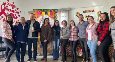 Lagoa Formosa - PSF Alzira Borges realiza Arraiá com pacientes em clima de Festa Junina com comidas típicas e animação