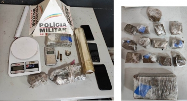 PM encontra bolsa cheia de droga em casa de foragido da justiça em Patos de Minas PM encontra bolsa cheia de droga em casa de foragido da justiça em Patos de Minas