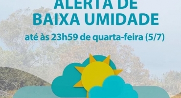 Defesa Civil de Minas Gerais alerta sobre baixa umidade do ar em boa parte do estado Defesa Civil de Minas Gerais alerta sobre baixa umidade do ar em boa parte do estado