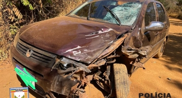 Tiros - Motoqueiro fica gravemente ferido em colisão com automóvel na MGC-352 Tiros - Motoqueiro fica gravemente ferido em colisão com automóvel na MGC-352